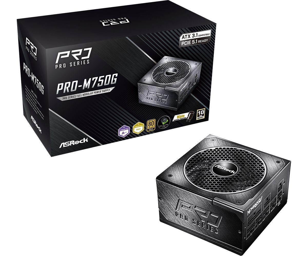ASRock 750W 80+ Gold Pro Series PRO-M750G ASRock 750W 80+ Gold Pro Series PRO-M750G