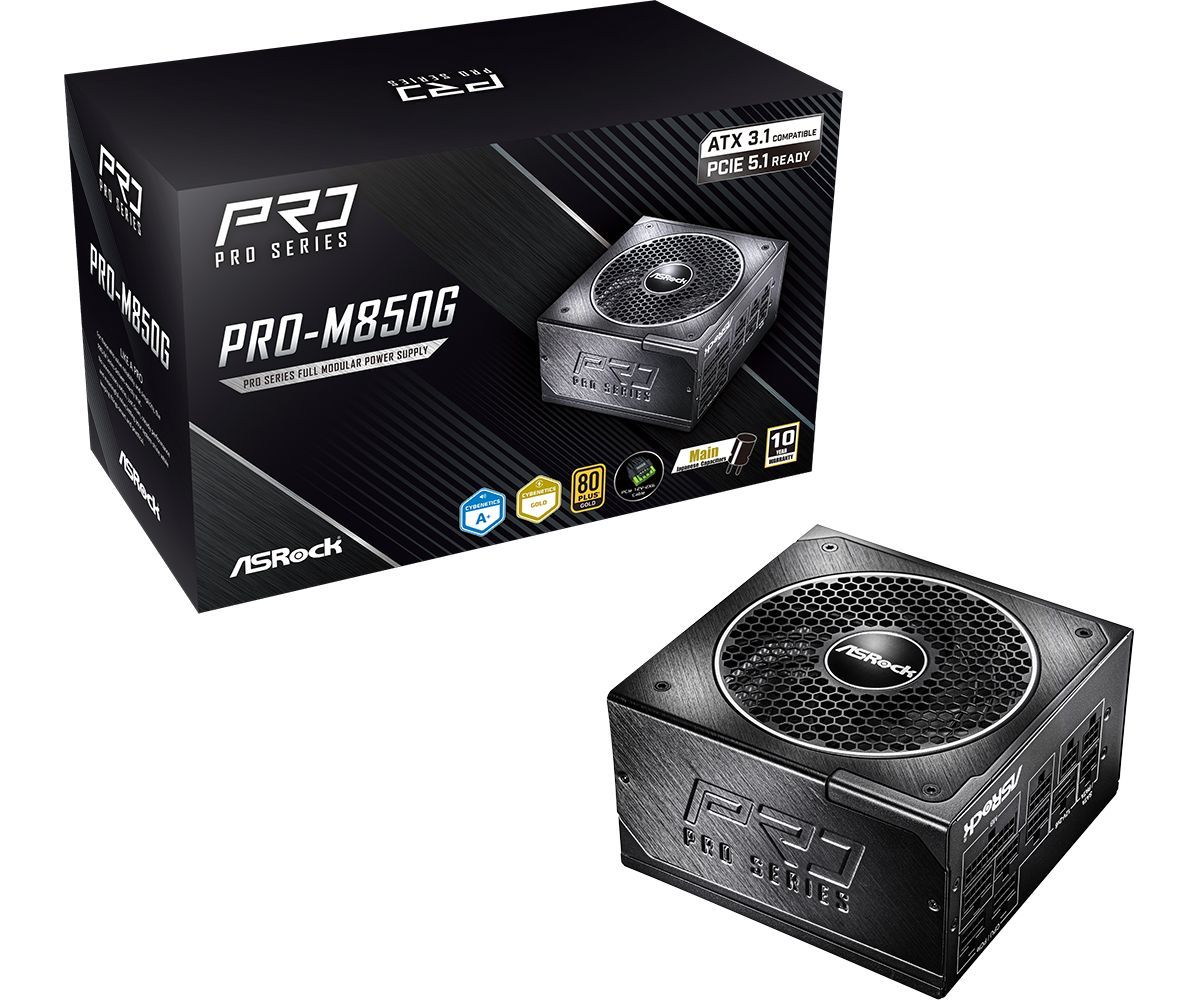 ASRock 850W 80+ Gold Pro Series PRO-M850G ASRock 850W 80+ Gold Pro Series PRO-M850G
