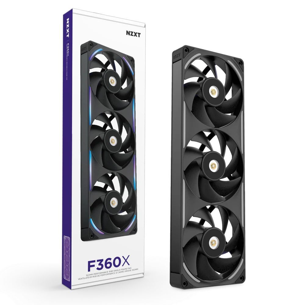 NZXT F360X 360mm Performance RGB Single-Frame Fan Black NZXT F360X 360mm Performance RGB Single-Frame Fan Black