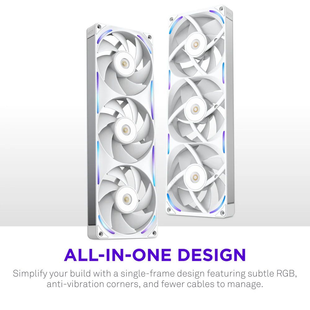 NZXT F360X 360mm Performance RGB Single-Frame Fan White NZXT F360X 360mm Performance RGB Single-Frame Fan White