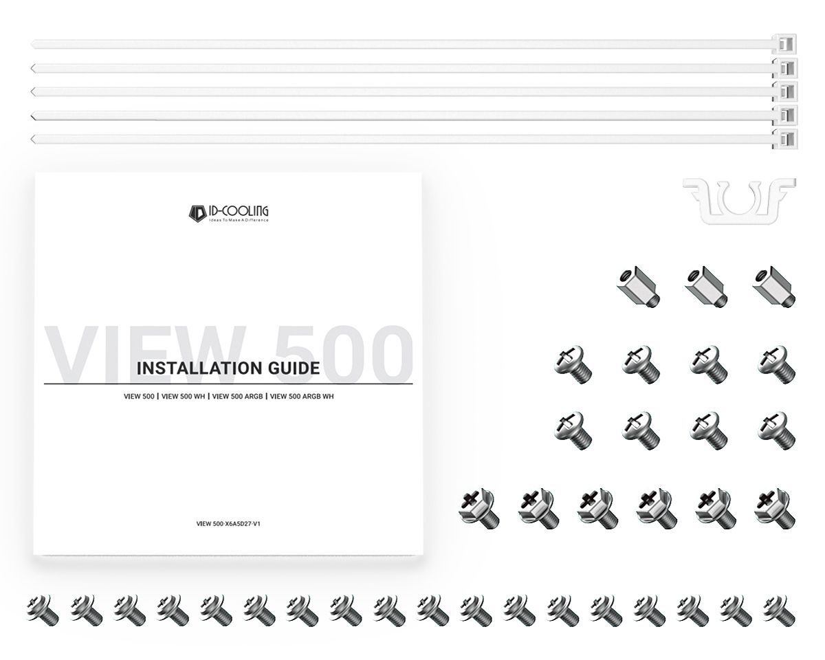 ID-COOLING VIEW 500 Tempered Glass White ID-COOLING VIEW 500 Tempered Glass White