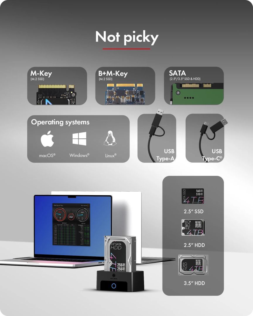 Raidsonic IcyBox IB-1123M-CU31 Docking Station Black