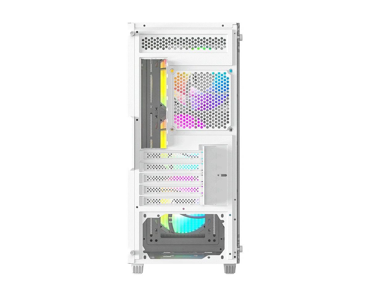 ID-COOLING WARE 300 ARGB WH Tempered Glass White