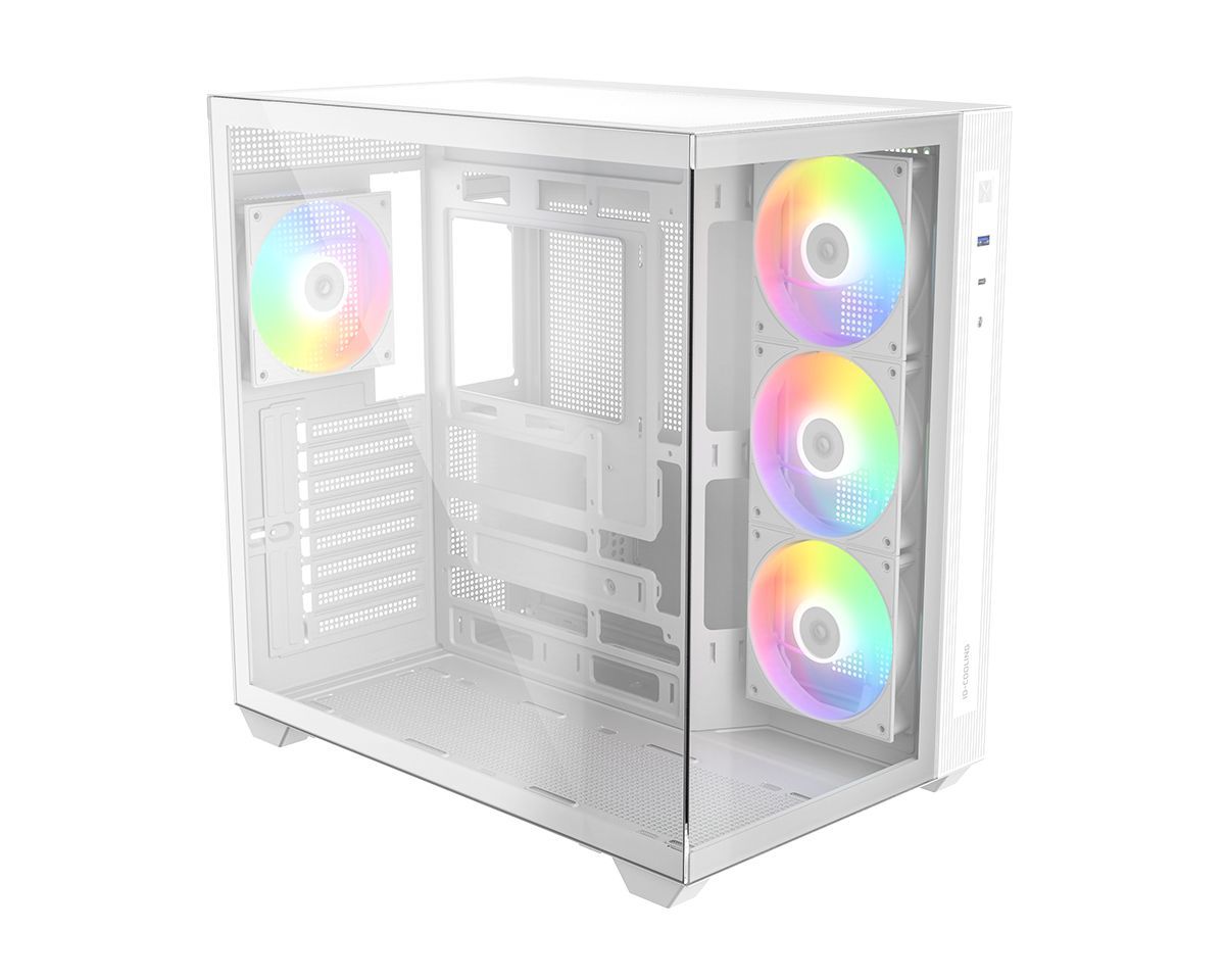 ID-COOLING VIEW 510 ARGB WH Tempered Glass White