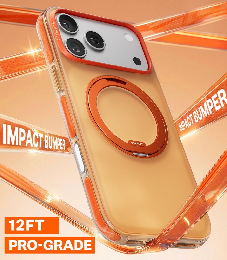 Torras Ostand O3 Hue case for iPhone 17 Pro Golden Citrus