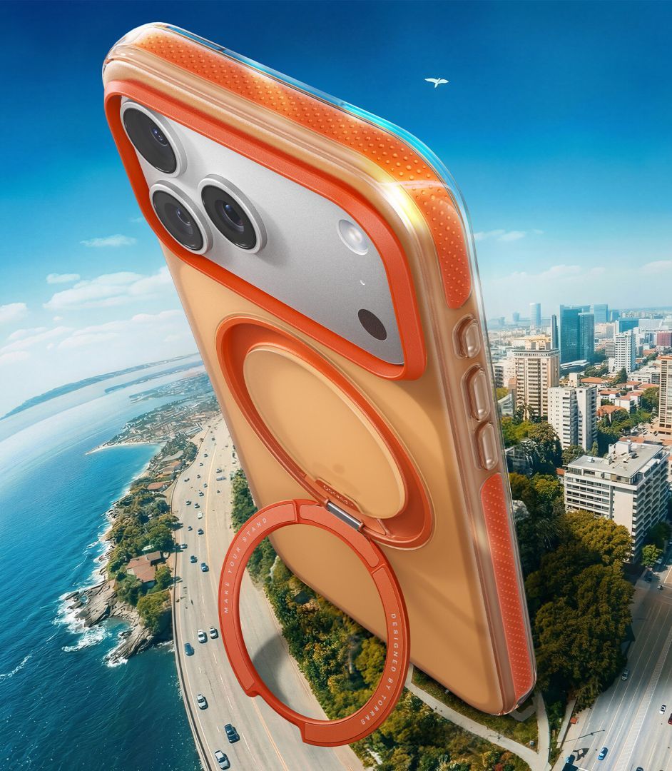 Torras Ostand O3 Hue case for iPhone 17 Pro Golden Citrus