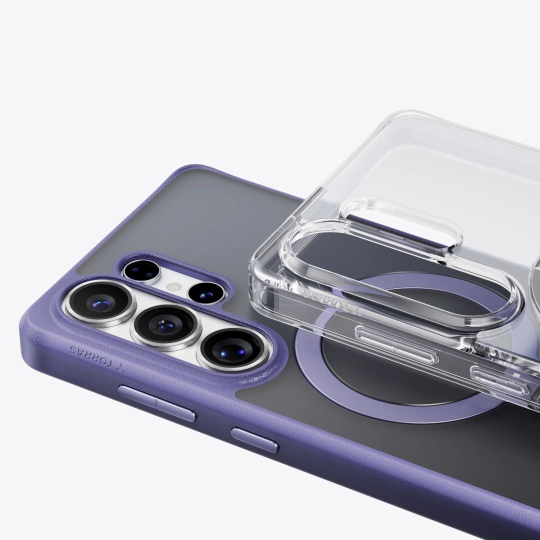 Torras Ostand Q3 Spin case for Samsung Galaxy S26 Ultra Clear