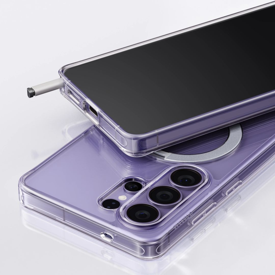 Torras Ostand Q3 Spin case for Samsung Galaxy S26 Ultra Clear
