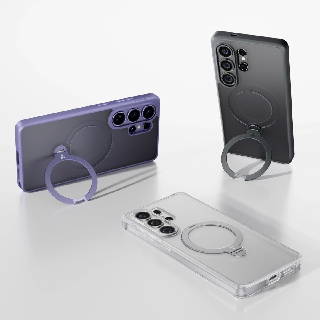 Torras Ostand Q3 Spin case for Samsung Galaxy S26 Ultra Clear
