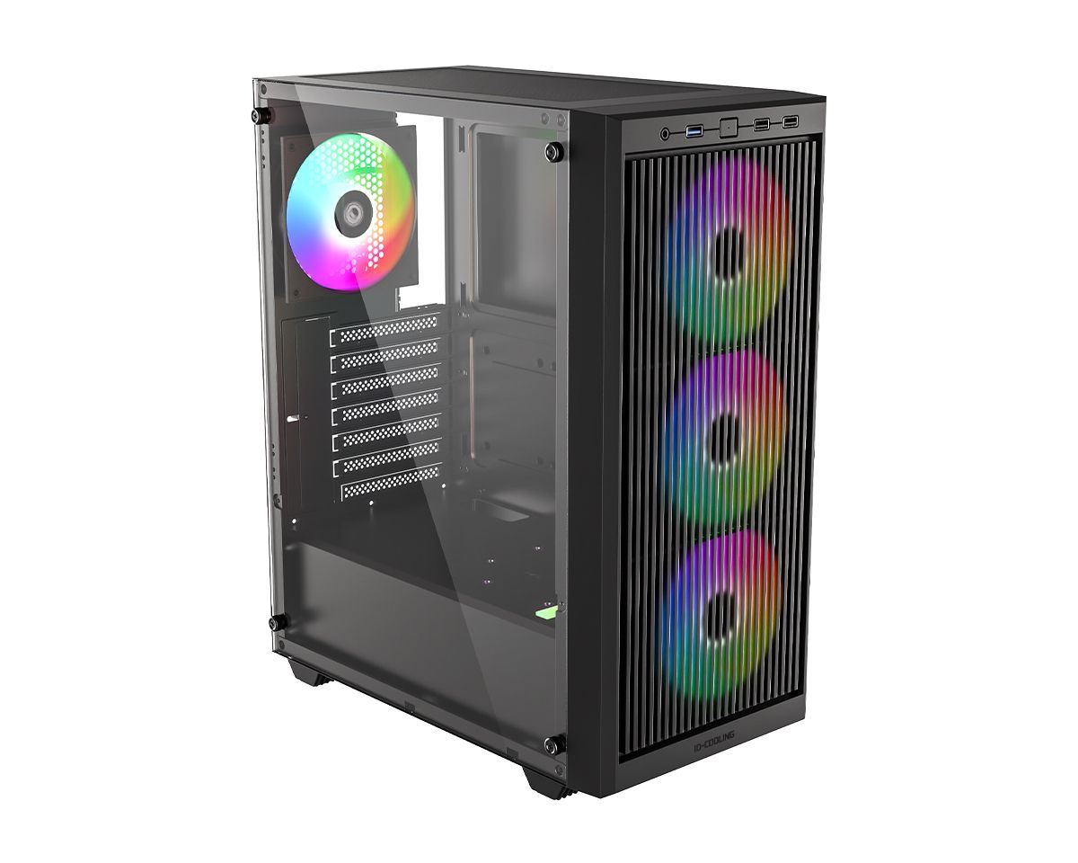 ID-COOLING WARE 310 ARGB Tempered Glass Black