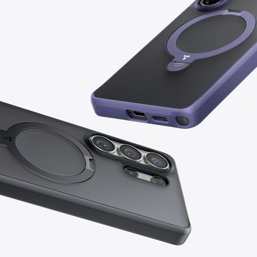Torras Ostand Q3 Spin case for Samsung Galaxy S26 Obsidian Black