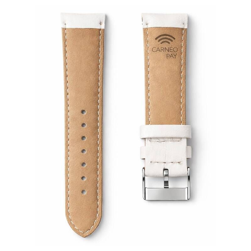 Carneo Pay Strap Leather 22mm White