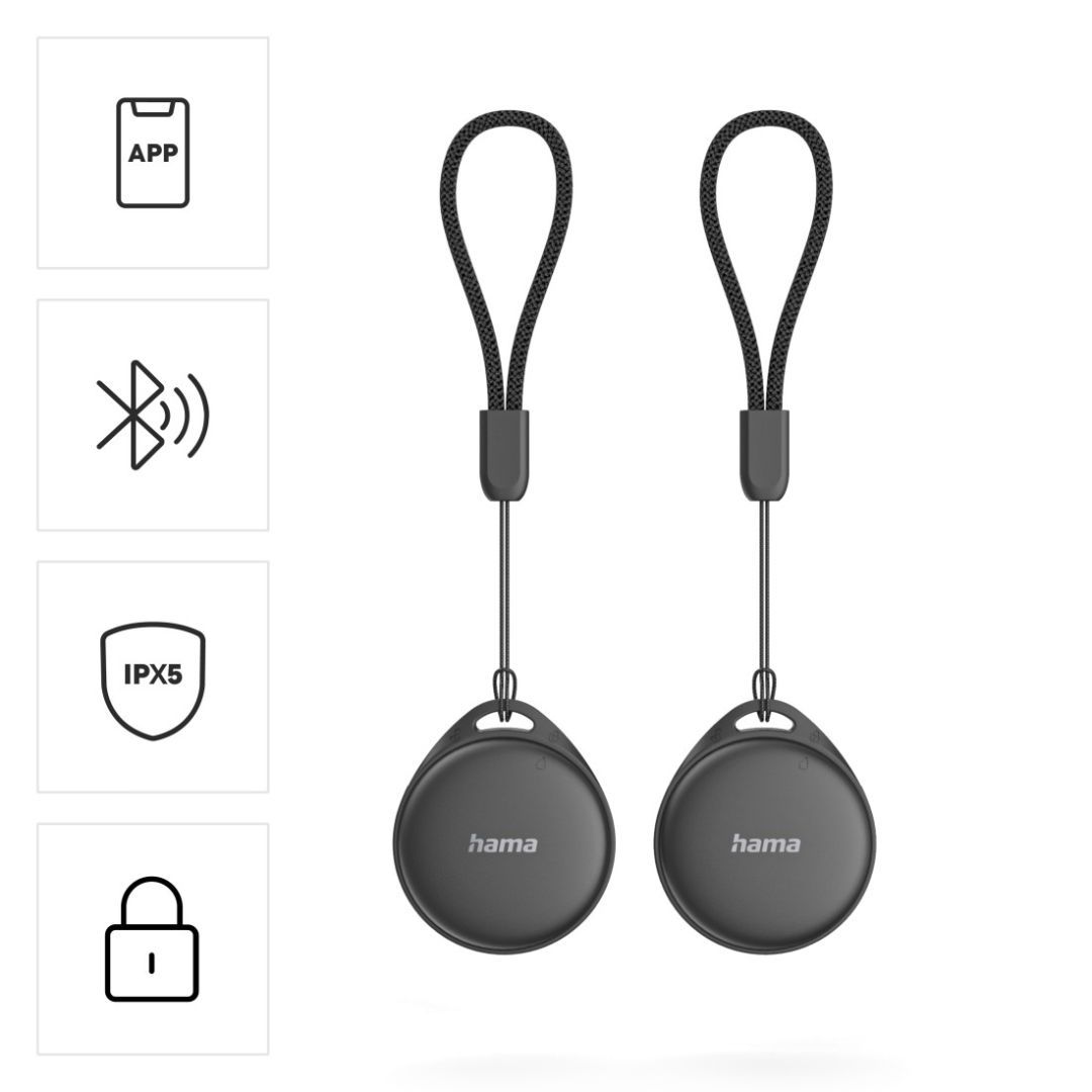 Hama KeyFinder for Android & Apple Item Finder with Bluetooth Black (2db) Hama KeyFinder for Android & Apple Item Finder with Bluetooth Black (2db)