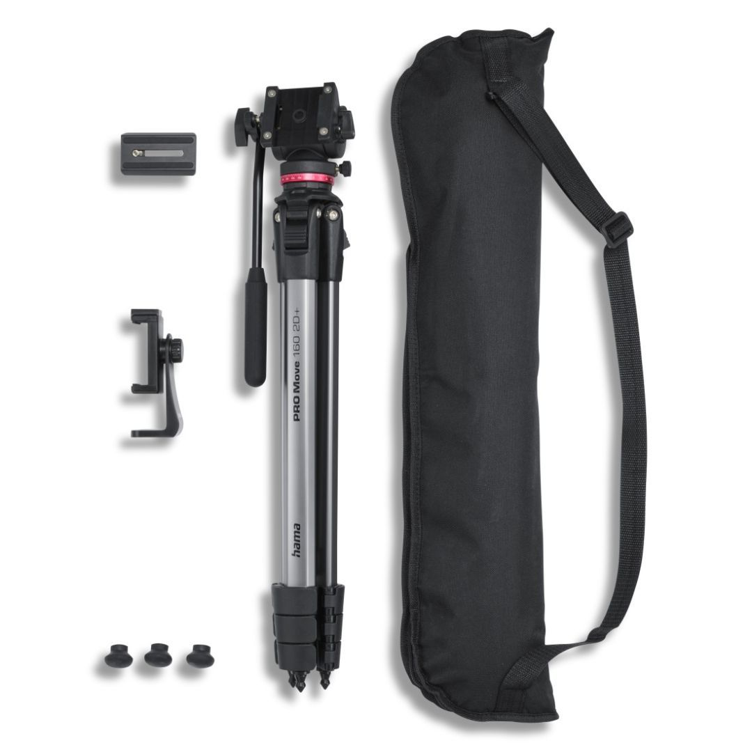 Hama Pro Move 160 2D+ Fotó-Videó állvány Silver Hama Pro Move 160 2D+ Fotó-Videó állvány Silver
