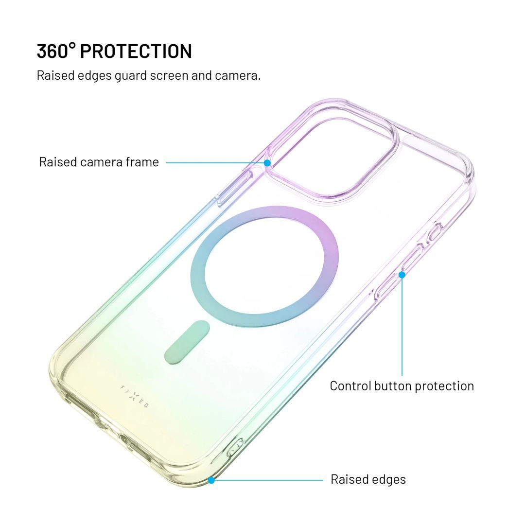 FIXED MagRainbow hátlap MagSafe támogatással Samsung Galaxy S25 Ultra Rainbow készülékhez, szivárvány színben