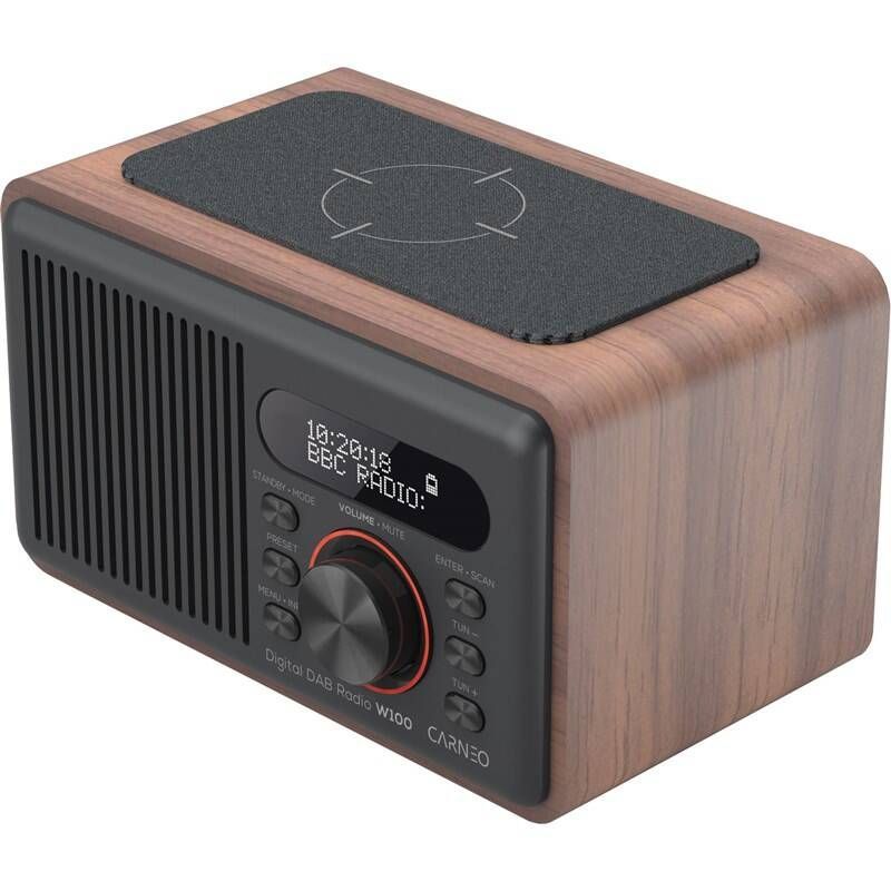 Carneo W100 Wireless FM Radio DAB+ Wood Carneo W100 Wireless FM Radio DAB+ Wood