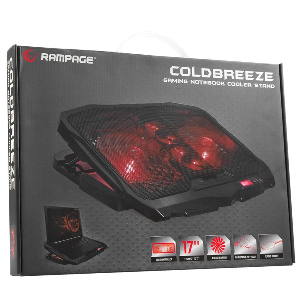 Rampage AD-RC4 Notebook hűtő Black Rampage AD-RC4 Notebook hűtő Black