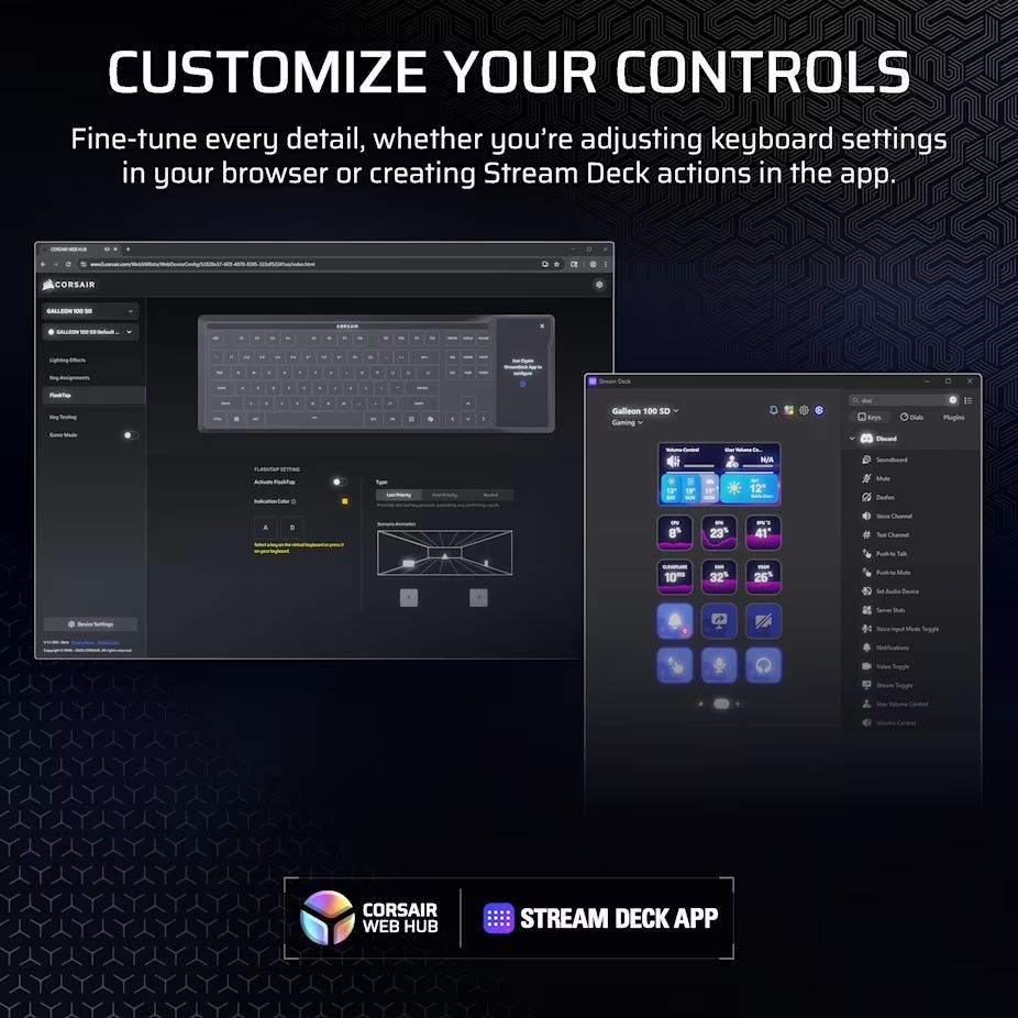 Corsair Galleon 100 SD Stream Deck-Integrated Mechanical Keyboard Black US Corsair Galleon 100 SD Stream Deck-Integrated Mechanical Keyboard Black US