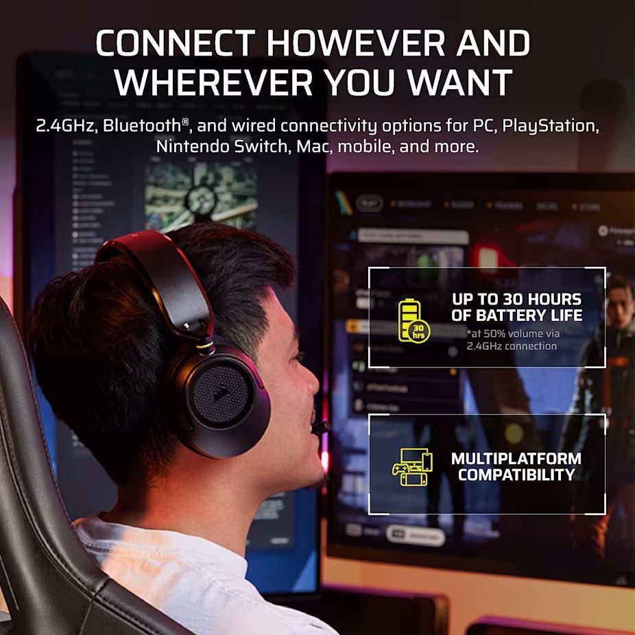 Corsair HS35 v3 Wireless Gaming Headset Carbon Corsair HS35 v3 Wireless Gaming Headset Carbon