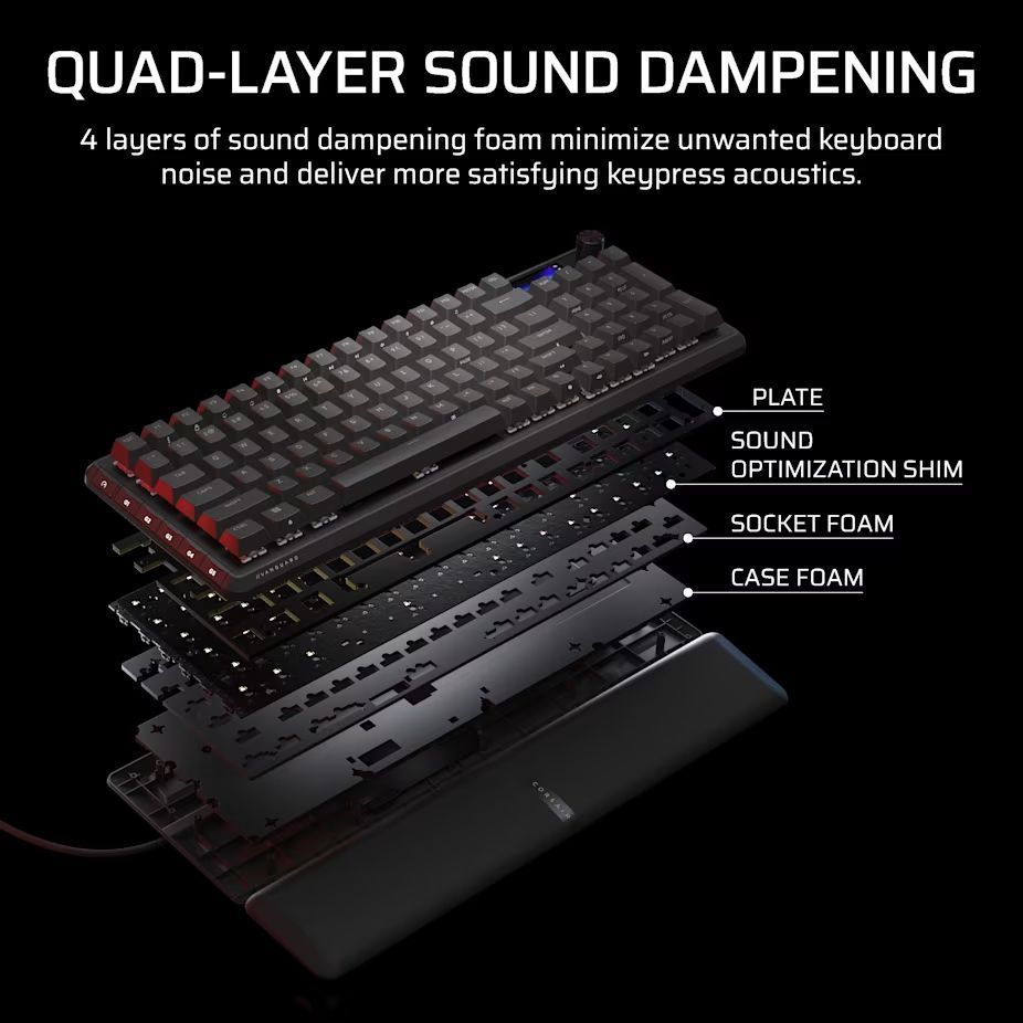 Corsair Vanguard 96 Wireless Mechanical Gaming Keyboard Black US Corsair Vanguard 96 Wireless Mechanical Gaming Keyboard Black US