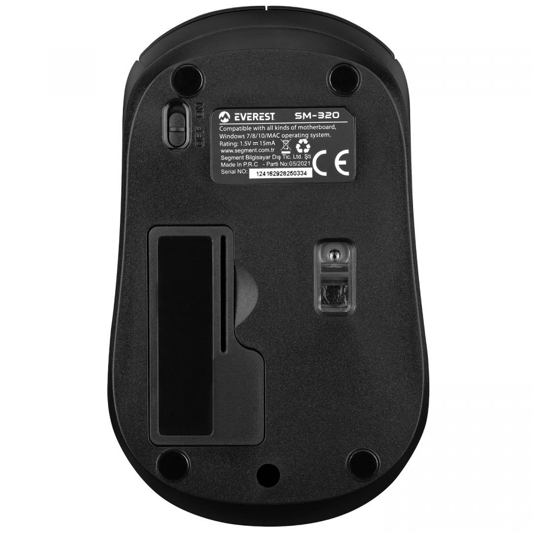 Everest SM-320 Optical Wireless Mouse Black Everest SM-320 Optical Wireless Mouse Black