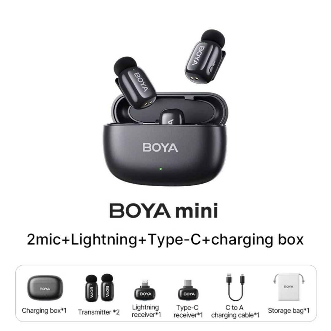 BOYA Mini 12 Wireless Microphone Black BOYA Mini 12 Wireless Microphone Black