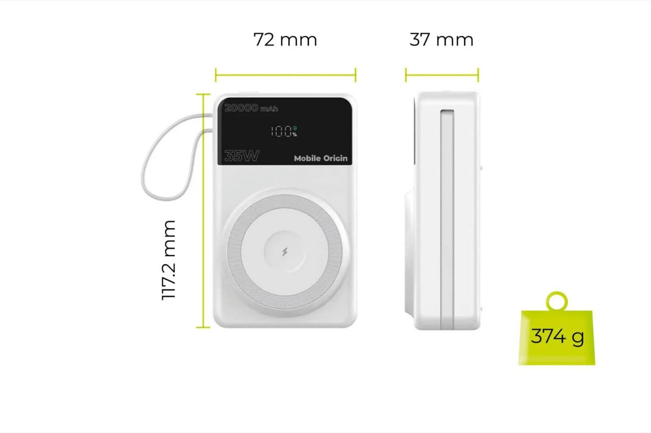 Mobile Origin PB15 20000mAh PowerBank White Mobile Origin PB15 20000mAh PowerBank White