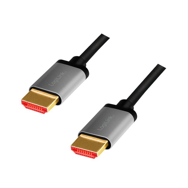 Logilink HDMI A/M to A/M 8K/60 Hz aluminium cable 2m Black Logilink HDMI A/M to A/M 8K/60 Hz aluminium cable 2m Black