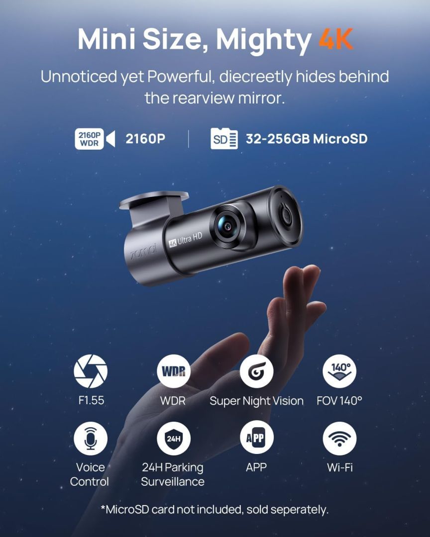 Xiaomi 70mai Dash Cam M310 Plus 4K Grey Xiaomi 70mai Dash Cam M310 Plus 4K Grey