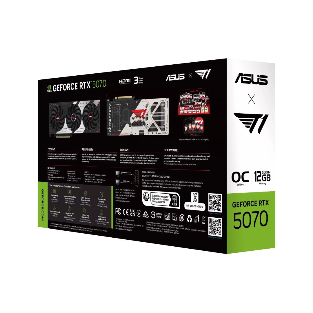 Asus T1-RTX5070-O12G-GAMING Asus T1-RTX5070-O12G-GAMING