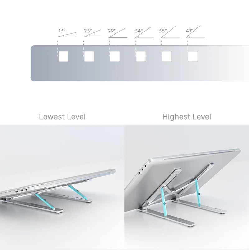 Unitek Mechanical Foldable Laptop Stand Silver Unitek Mechanical Foldable Laptop Stand Silver