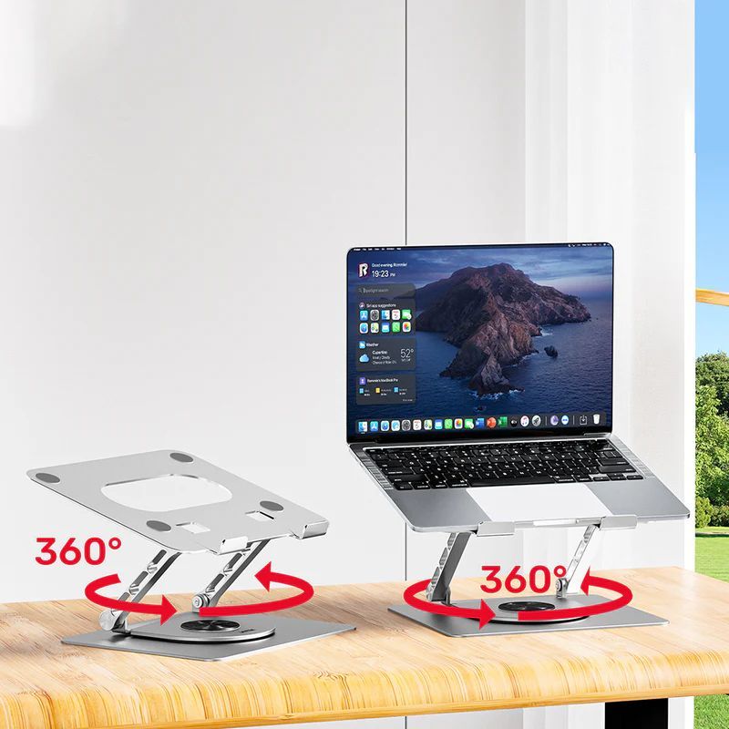 Unitek Adjustable Laptop Stand with 360° Rotating Base Space Grey Unitek Adjustable Laptop Stand with 360° Rotating Base Space Grey