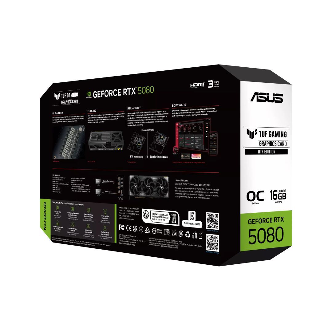 Asus TUF-RTX5080-O16G-BTF-GAMING Asus TUF-RTX5080-O16G-BTF-GAMING