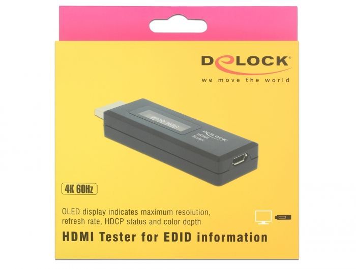 DeLock HDMI Tester for EDID information with OLED display