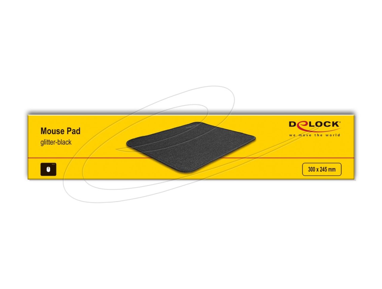 DeLock Mouse Pad Egérpad Glitter Black DeLock Mouse Pad Egérpad Glitter Black