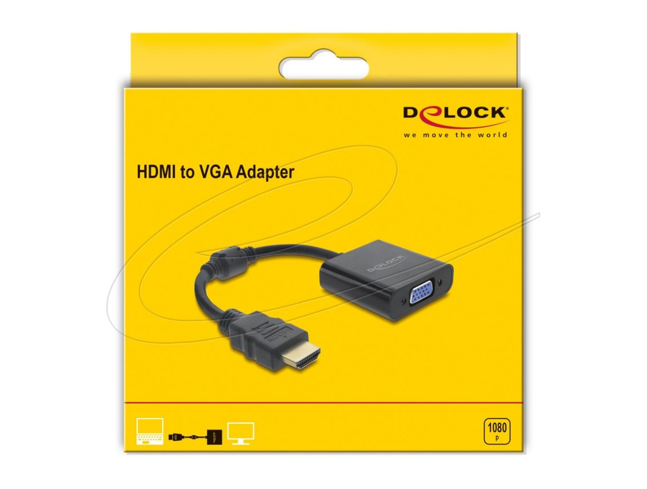 DeLock HDMI to VGA Adapter Black DeLock HDMI to VGA Adapter Black