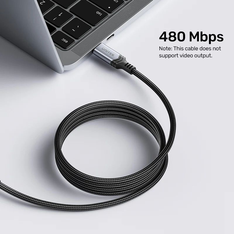Unitek USB-C 240W Power Delivery 3.1 Charging Cable 2m Black Unitek USB-C 240W Power Delivery 3.1 Charging Cable 2m Black