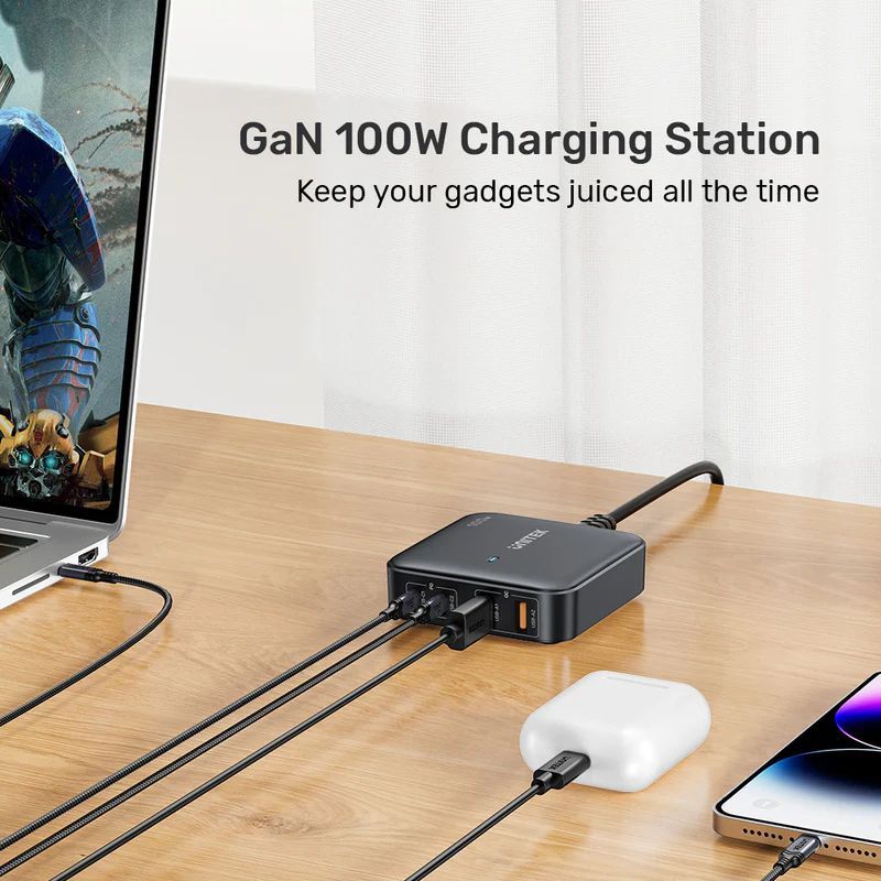 Unitek 100W Desktop GaN Charging Station White Unitek 100W Desktop GaN Charging Station White