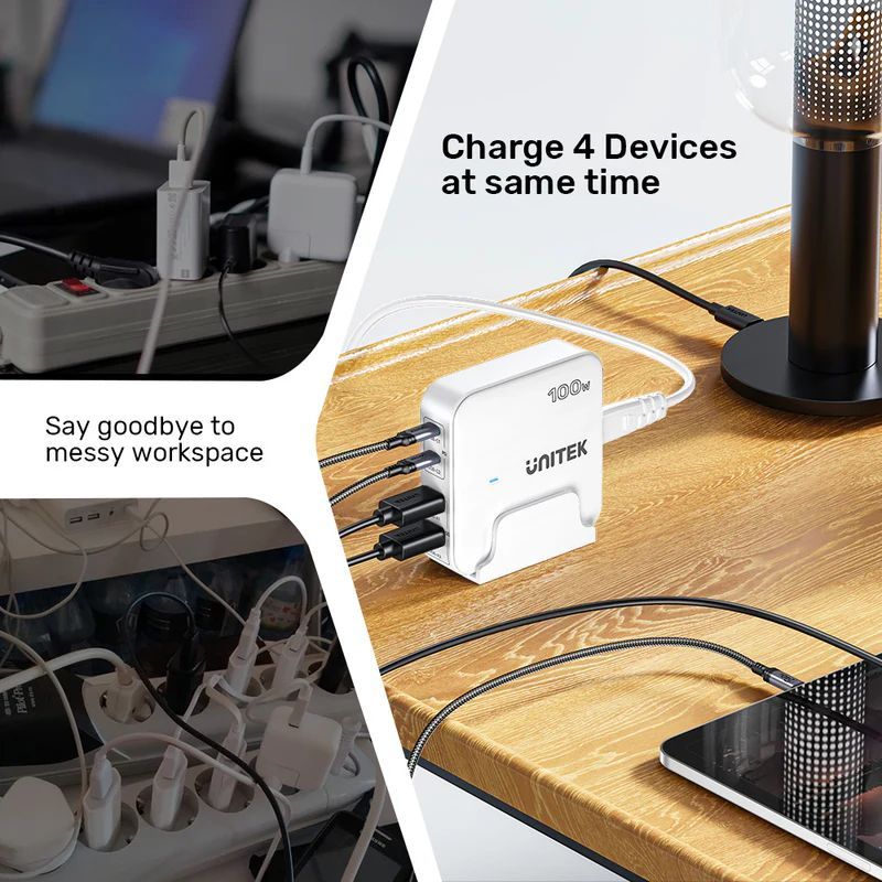 Unitek 100W Desktop GaN Charging Station White Unitek 100W Desktop GaN Charging Station White