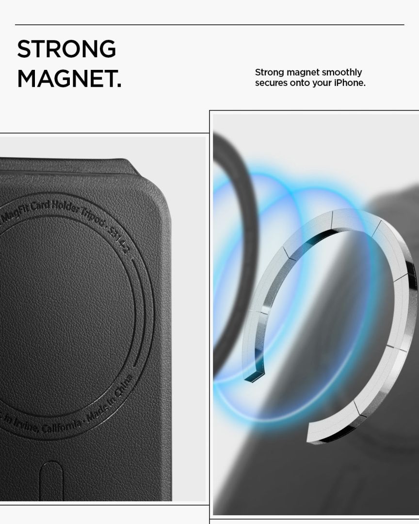 Spigen Slim Fold Stand MagSafe Wallet 1 Card Black Spigen Slim Fold Stand MagSafe Wallet 1 Card Black