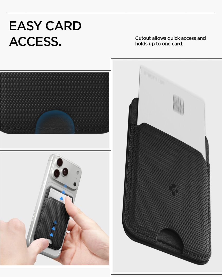 Spigen Slim Fold Stand MagSafe Wallet 1 Card Black Spigen Slim Fold Stand MagSafe Wallet 1 Card Black