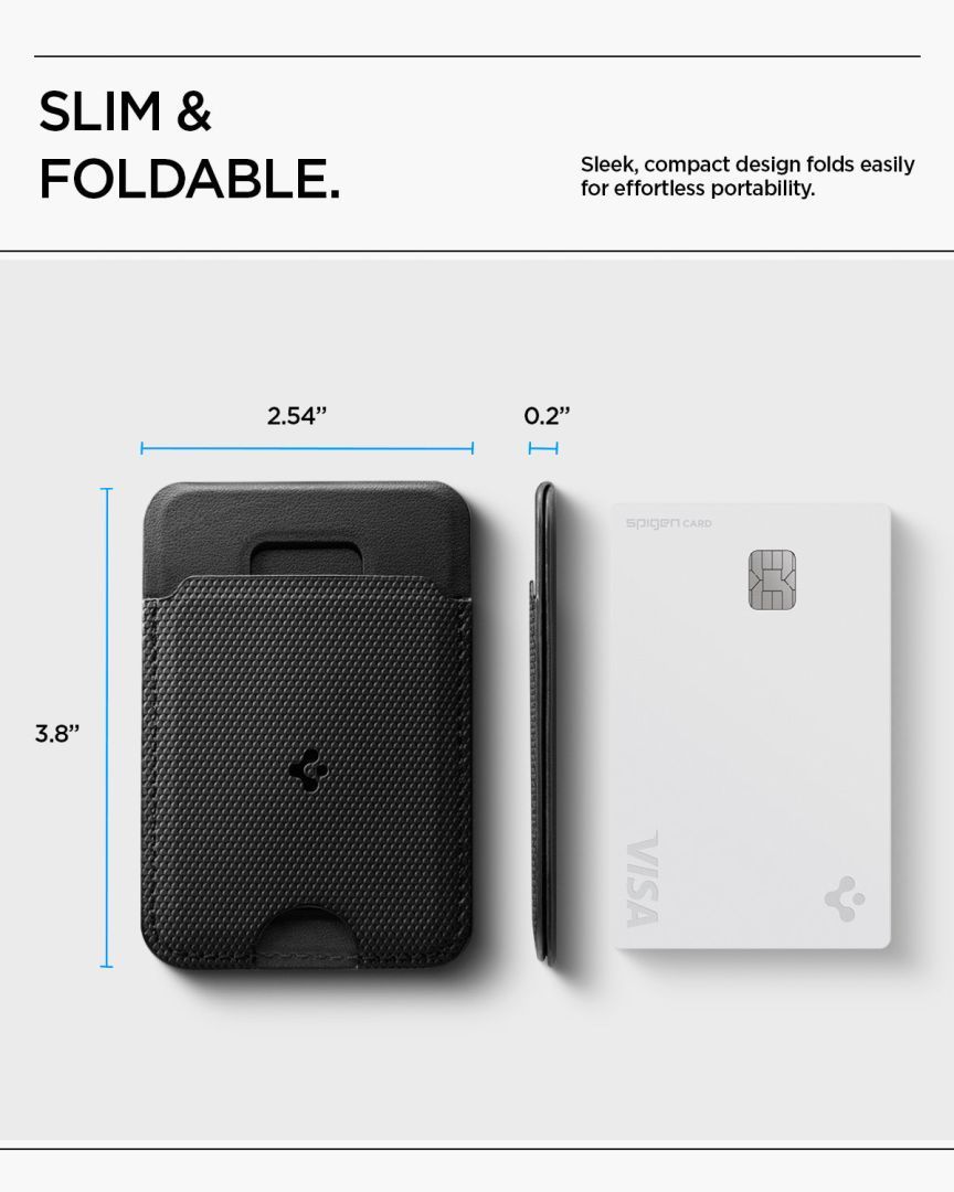 Spigen Slim Fold Stand MagSafe Wallet 1 Card Black Spigen Slim Fold Stand MagSafe Wallet 1 Card Black