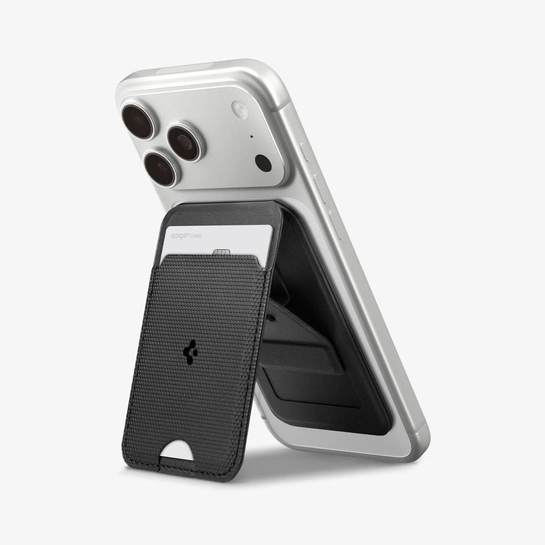 Spigen Slim Fold Tripod MagSafe Wallet 1 Card Black Spigen Slim Fold Tripod MagSafe Wallet 1 Card Black