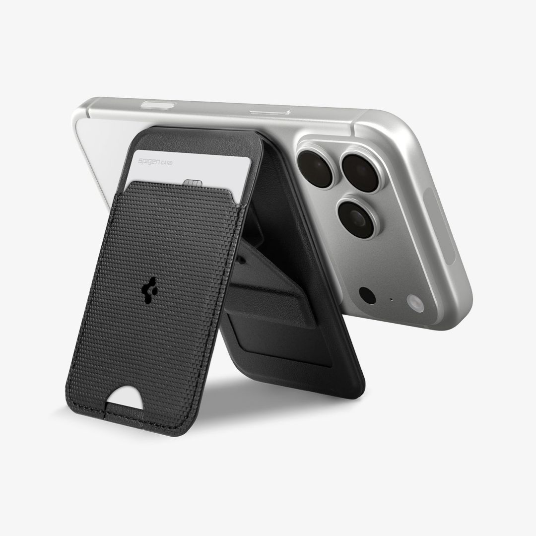 Spigen Slim Fold Tripod MagSafe Wallet 1 Card Black Spigen Slim Fold Tripod MagSafe Wallet 1 Card Black