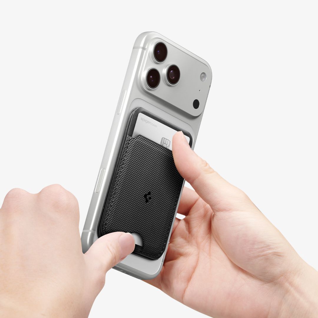 Spigen Slim Fold Tripod MagSafe Wallet 1 Card Black Spigen Slim Fold Tripod MagSafe Wallet 1 Card Black