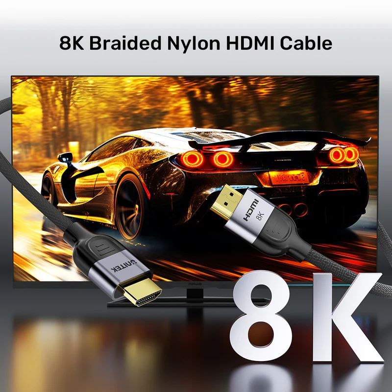 Unitek 8K Braided Nylon HDMI Cable 1m Grey Unitek 8K Braided Nylon HDMI Cable 1m Grey