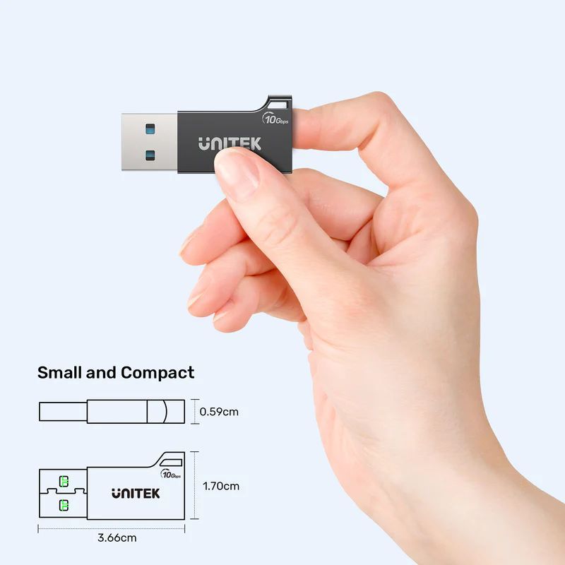 Unitek 10Gbps USB-A to USB-C Adapter Black Unitek 10Gbps USB-A to USB-C Adapter Black