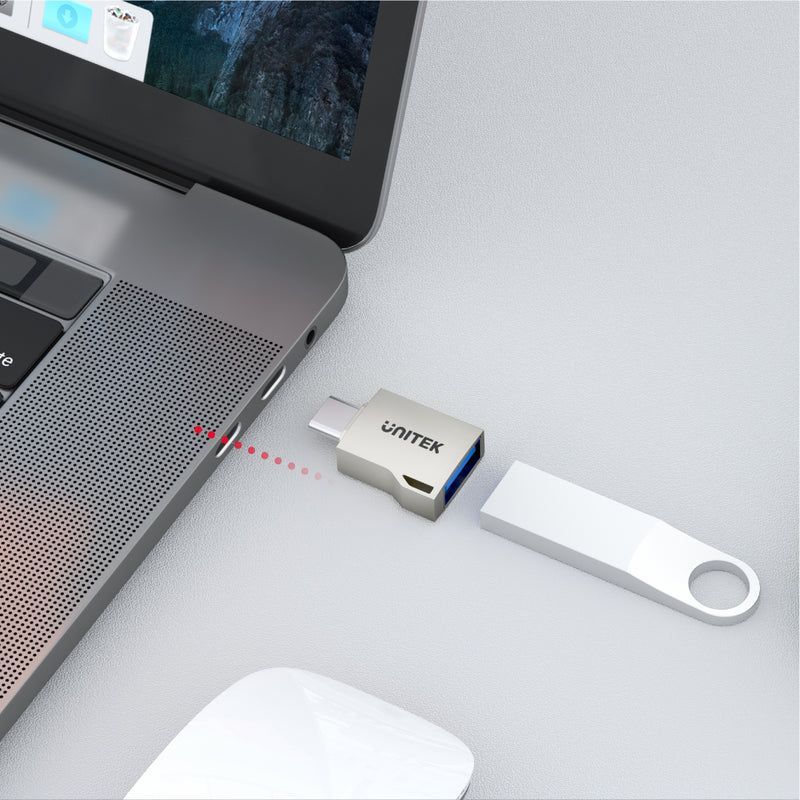 Unitek USB-C to USB-A OTG Adapter Silver Unitek USB-C to USB-A OTG Adapter Silver
