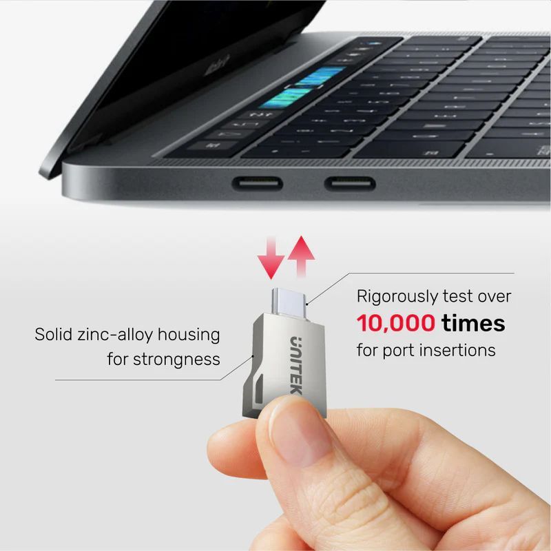 Unitek USB-C to USB-A OTG Adapter Silver Unitek USB-C to USB-A OTG Adapter Silver