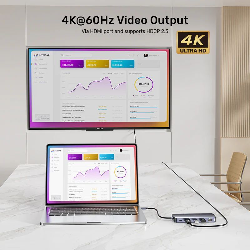 Unitek 6-in-1 USB-C Hub with M.2 SSD Enclosure Space Grey Unitek 6-in-1 USB-C Hub with M.2 SSD Enclosure Space Grey